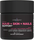 Livingood Daily Vitaminas para el cabello, la piel y las uñas, biotina