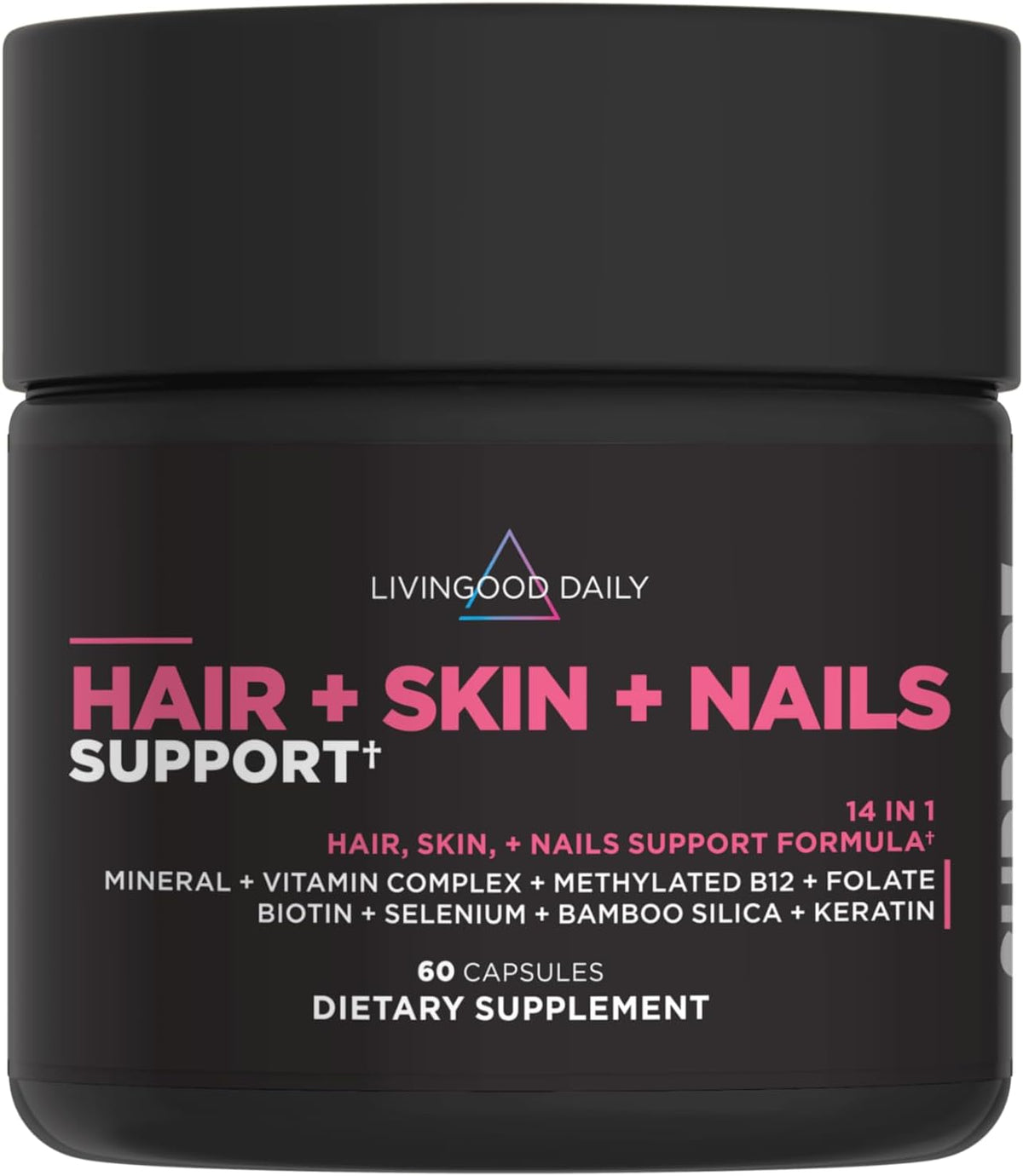 Livingood Daily Vitaminas para el cabello, la piel y las uñas, biotina