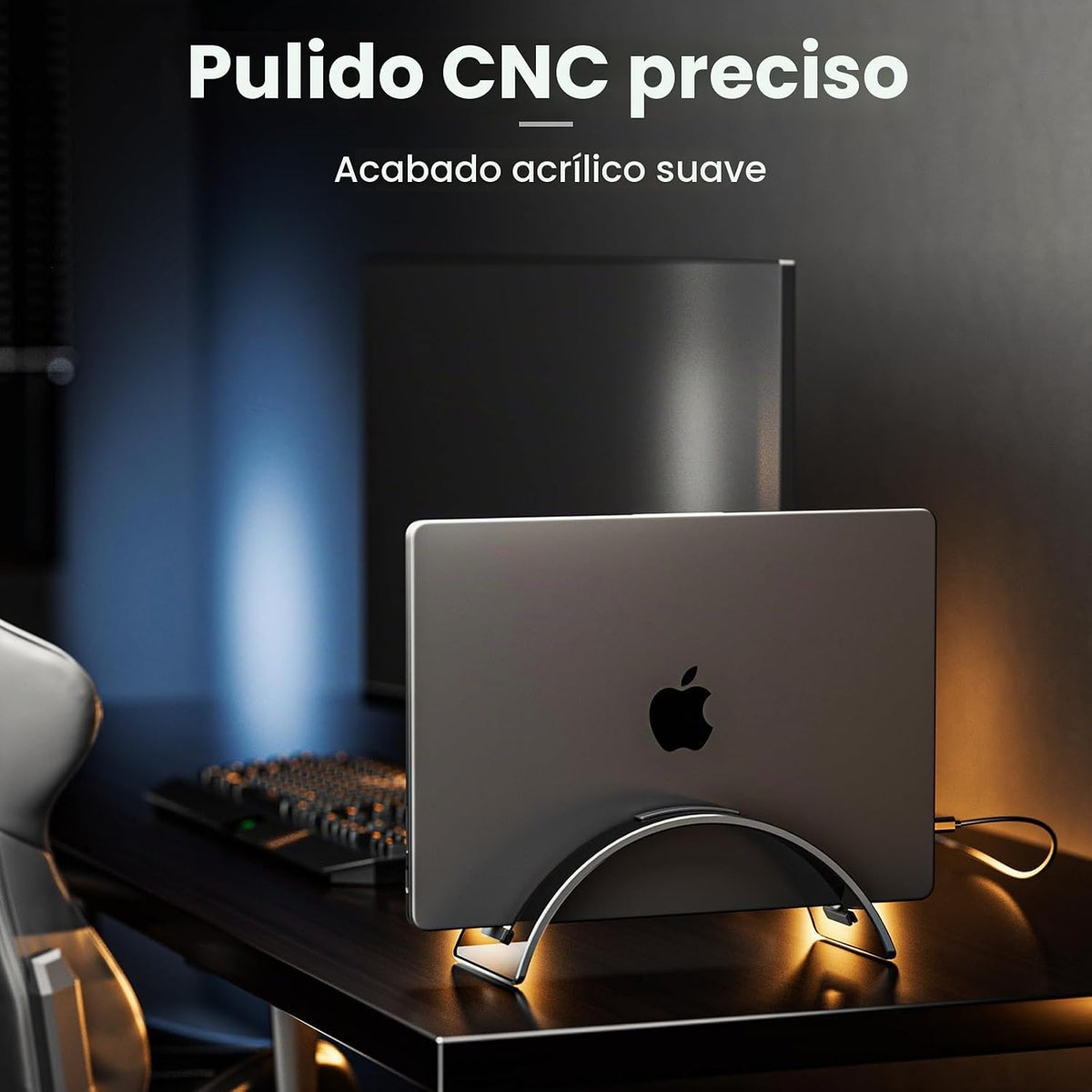 Yikola Soporte Vertical para Laptop para Escritorio, Organizador Ah...