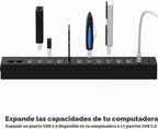 SABRENT, HB-U14P, hub USB 2.0 de 13 puertos, alimentado