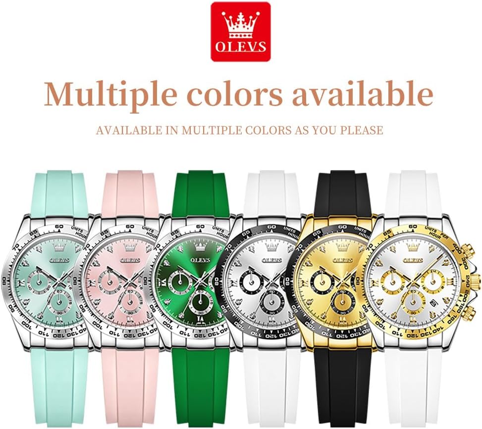 OLEVS Relojes de diamante de lujo pequeños para mujer - Pulsera de acero inoxidable, impermeables, analógicos, luminosos, con fecha, relojes de vestir de negocios para damas