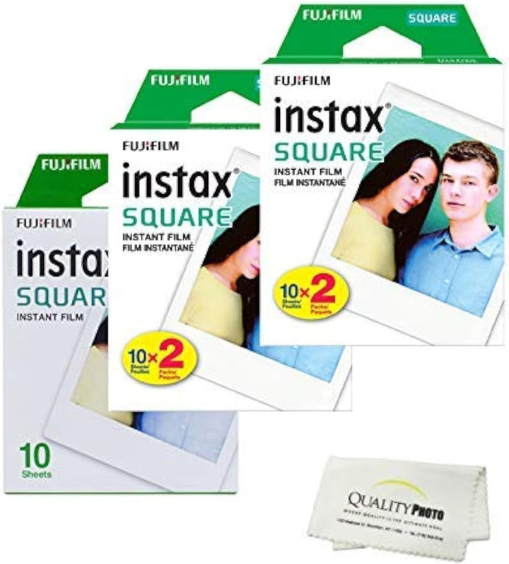 Película instantánea Fujifilm Instax Square - 50 exposiciones + pañ...