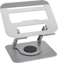 Soporte ergonómico para laptop, diseño ergonómico y ángulo ajustable, plegable para laptops, portátiles de hasta 17.3 pulgadas (plateado)