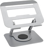 Soporte ergonómico para laptop, diseño ergonómico y ángulo ajustable, plegable para laptops, portátiles de hasta 17.3 pulgadas (plateado)