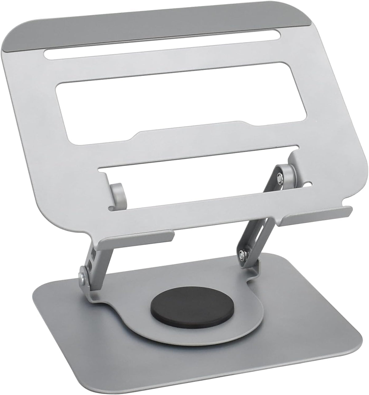 Soporte ergonómico para laptop, diseño ergonómico y ángulo ajustable, plegable para laptops, portátiles de hasta 17.3 pulgadas (plateado)