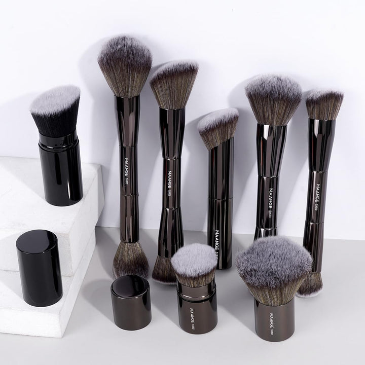 MAANGE 8 Pzas Brochas de Maquillaje con Bolsa, Brochas de Maquillaj...