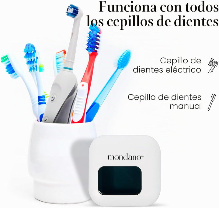 Mondano Esterilizador y Soporte para Cepillos de Dientes UV-C, Estu...