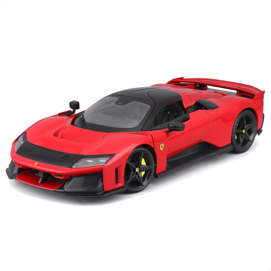 Bburago – Ferrari F80 a escala 1:18, modelo fundido a presión en el legendario rojo Ferrari, réplica detallada con puertas y baúl que se pueden abrir, licencia oficial de Ferrari, edad recomendada 3+