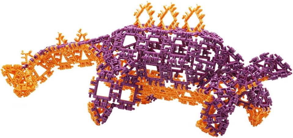 That Hinge Toy - Juego de 150 piezas rojo + azul, dinosaurio + más juguete de construcción STEM