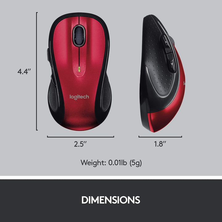 Logitech M510 - Mouse inalámbrico para computador Forma cómoda con...