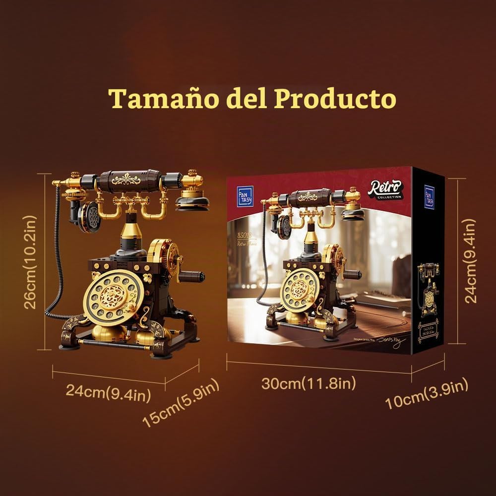 PANTASY Juego de construcción de teléfono retro para adultos