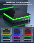 MENEEA Ventilador Enfriador a prueba de polvo para consola Xbox Series X con luz multicolor