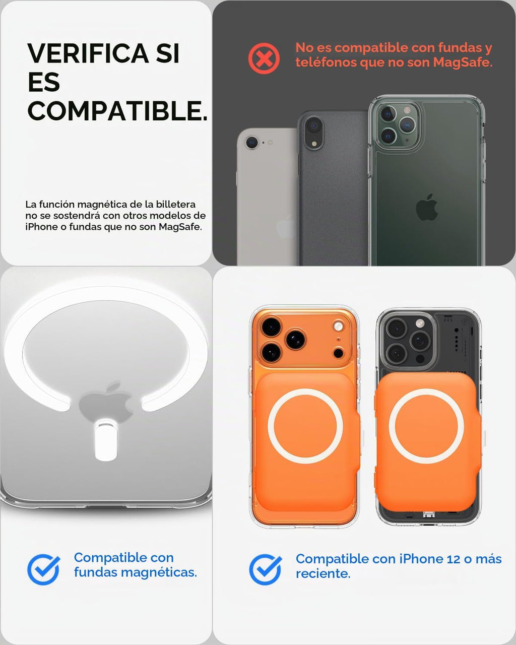 Spigen para Portafolio MagSafe, Portafolio de Tarjetas Magnético de Carcasa Dura Compatible con iPhone 17/16/15/14/13/12 Serie Pixel 10 MagSafe-Estuche Pixelsnap Sostiene 5-6/7-8 Tarjetas
