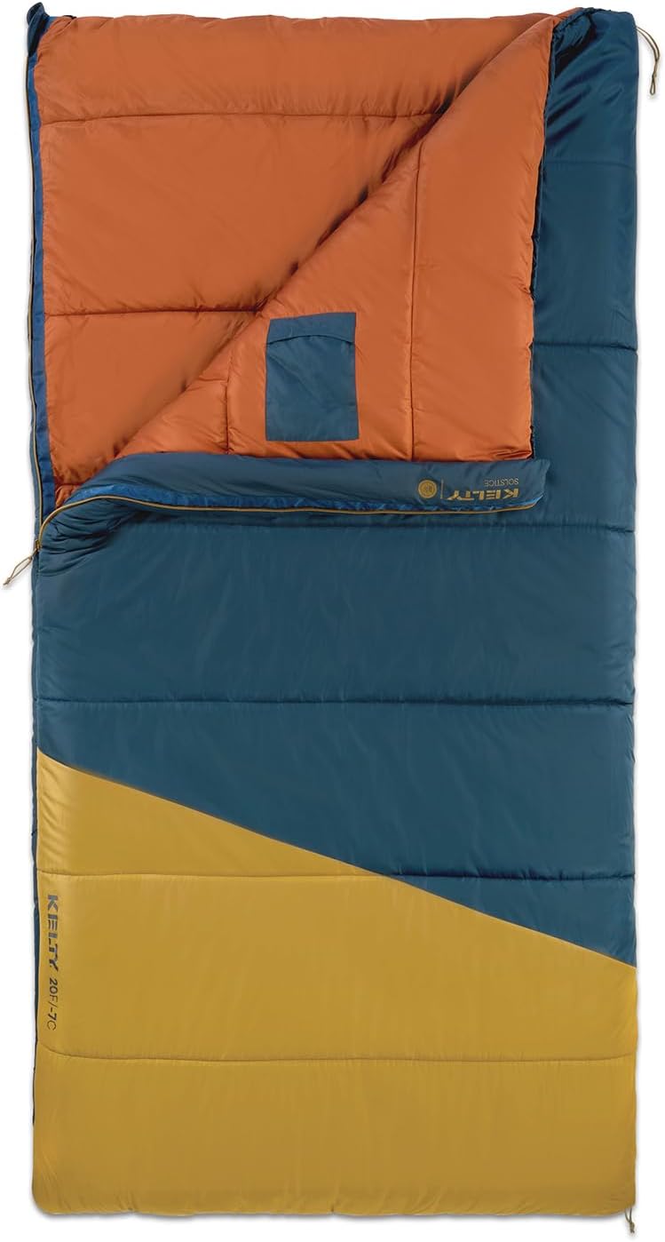 Kelty Solstice - Saco de dormir rectangular de gran tamaño, 2-3 estaciones