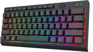 Redragon K522 PRO - Teclado inalámbrico de membrana RGB 60% para ju...