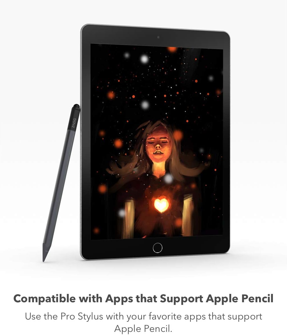 ZAGG Pro Stylus (Gen 1) para iPad Pro/Air/iPad/mini, emparejamiento Bluetooth, gris