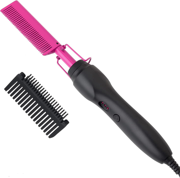 Hot Comb - Herramienta de peinado térmico de cerámica antiquemadura...