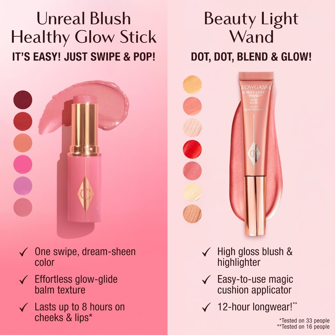 Charlotte Tilbury Unreal Healthy Glow Blush Stick - Buildable Cream...