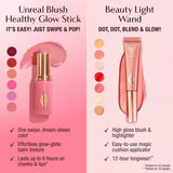 Charlotte Tilbury Unreal Healthy Glow Blush Stick - Buildable Cream...