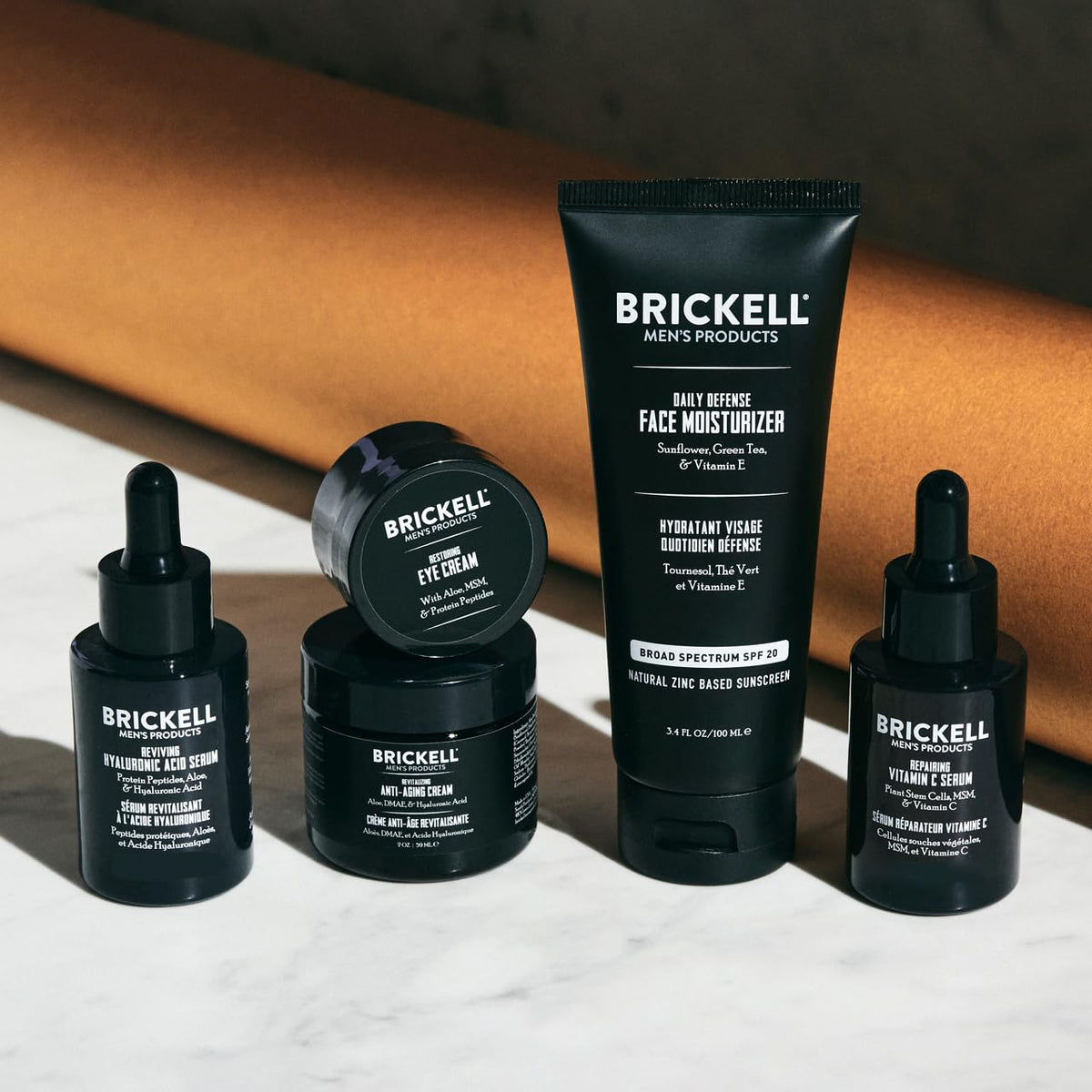 Brickell Complete Defense Rutina antienvejecimiento para hombre, cr...