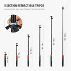 NEEWER Trípode para teléfono celular y cámara con control remoto y soporte