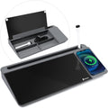 Varhomax Glass Desk Whiteboard con Wireless Charger, Desktop Organizer