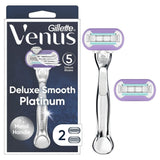 Gillette Maquinillas de afeitar Venus Deluxe Smooth Platinum para m...
