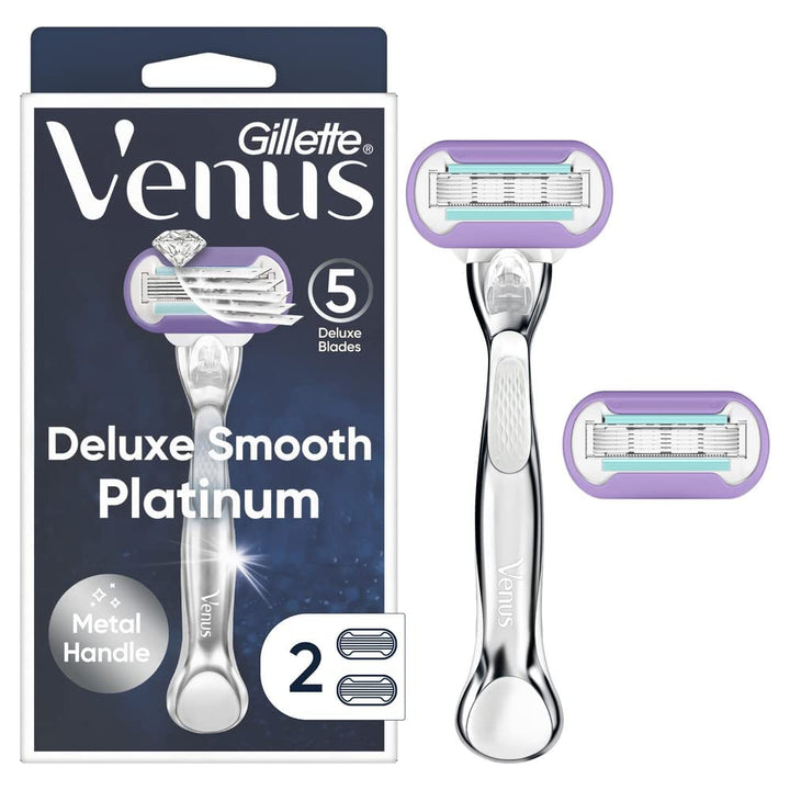 Gillette Maquinillas de afeitar Venus Deluxe Smooth Platinum para m...