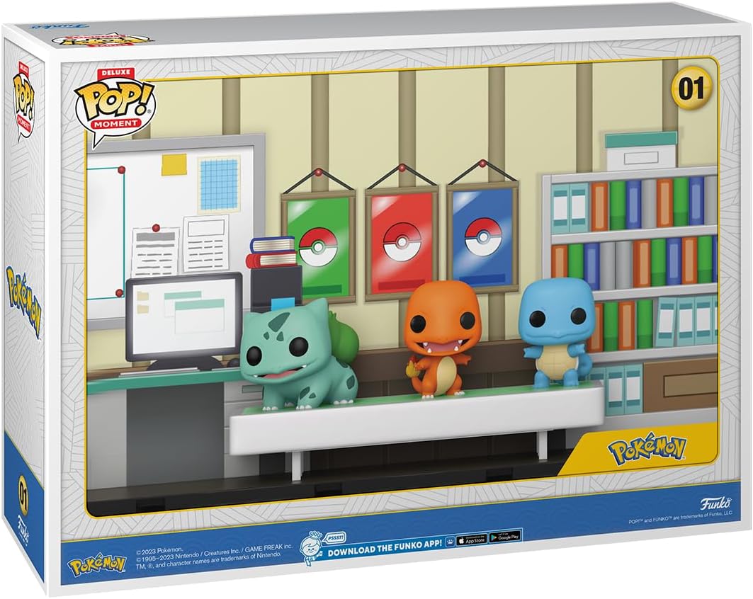 Funko Pop Moments Deluxe: Pokemon - Starters - Bulbasaur, Charmande...