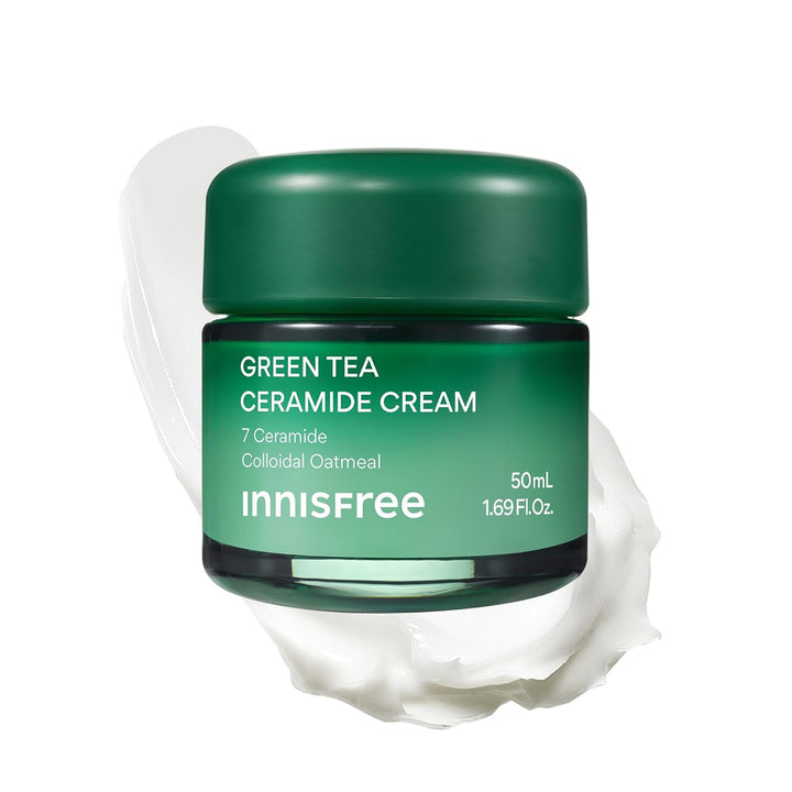 innisfree Crema de ceramida de té verde, crema hidratante de rescat...