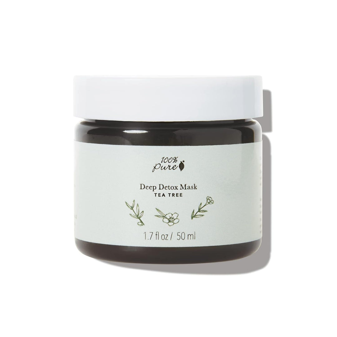100% PURE Máscara facial de desintoxicación profunda de árbol de té...