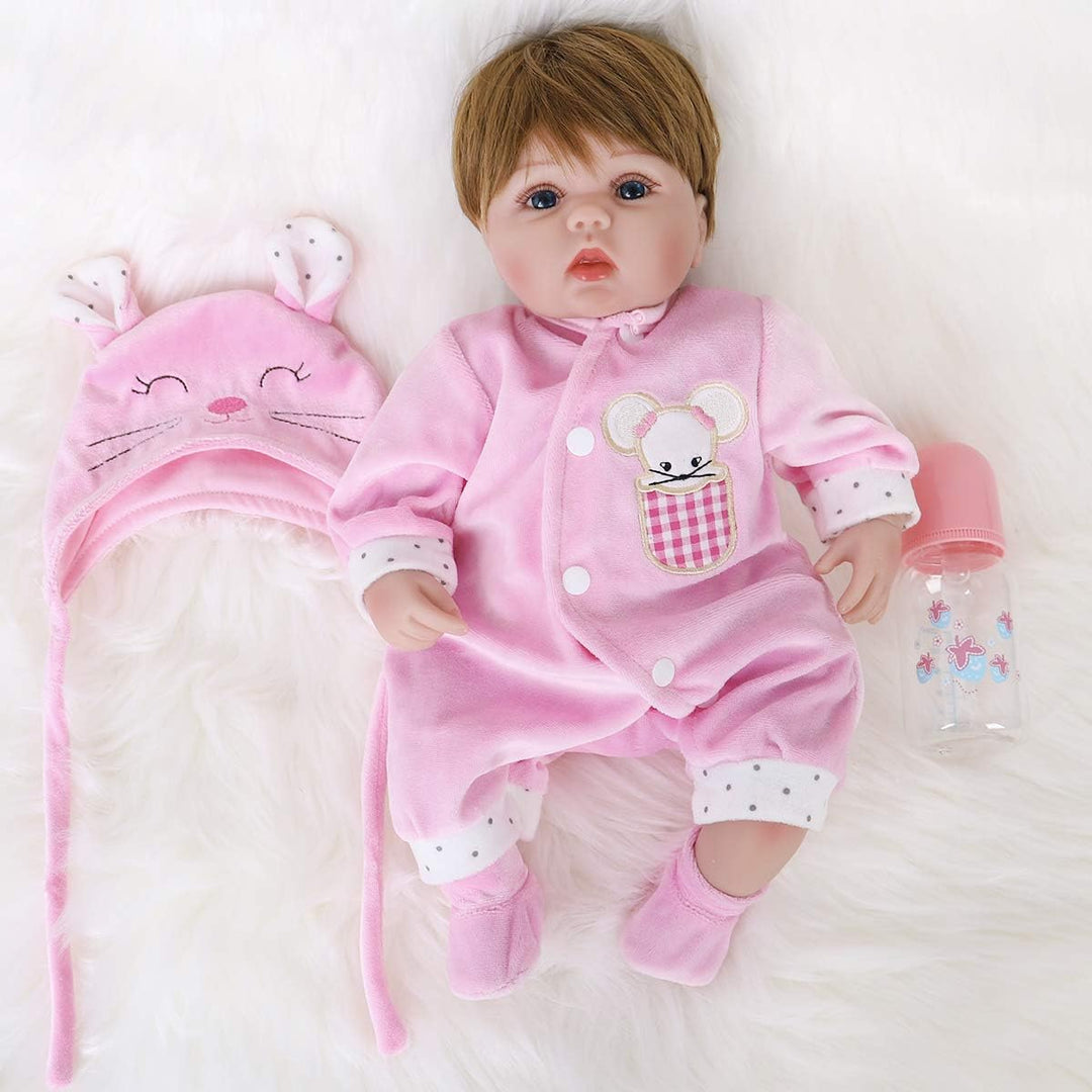 ENADOLL - Muñeca Reborn realista de bebé, de vinilo de silicona, ro...