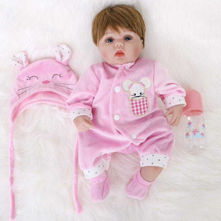 ENADOLL - Muñeca Reborn realista de bebé, de vinilo de silicona, ro...