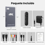 Reproductor multimedia digital Ultra HD 4K@60Hz y caja de disco duro 2 en 1