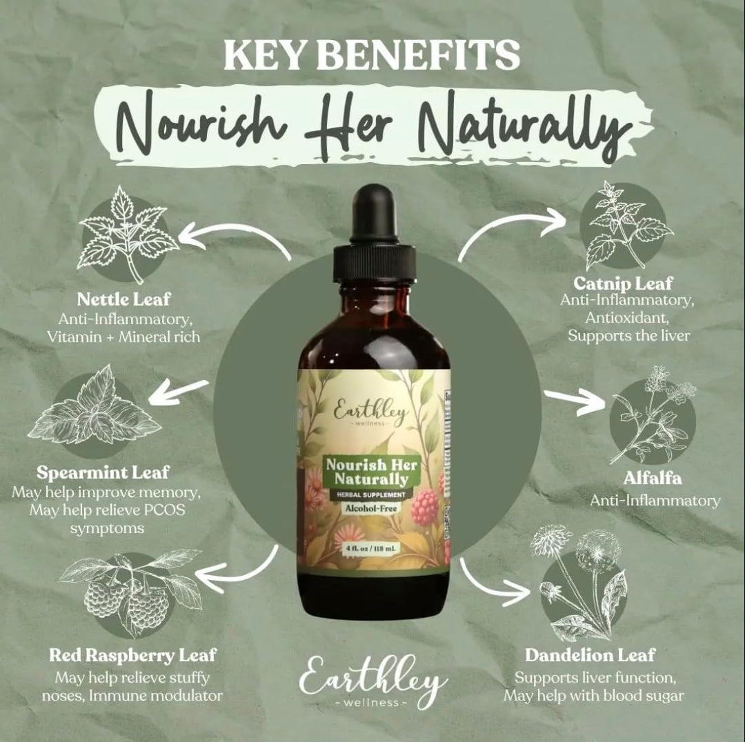 Earthley Wellness Nourish Her Naturally, multivitamínico botánico l...