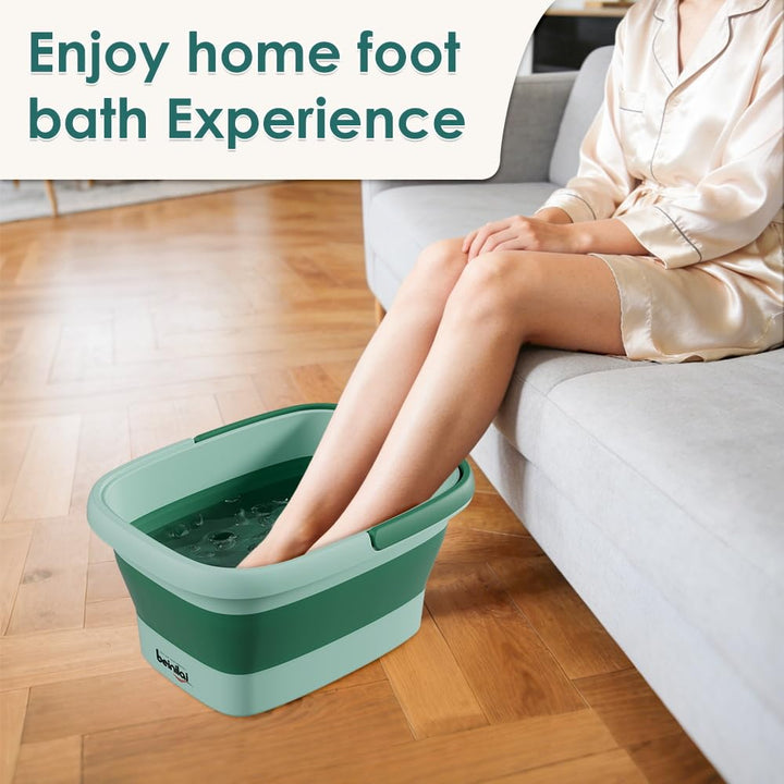 Lavabo plegable para remojar los pies, spa de pies de pedicura, bañ...