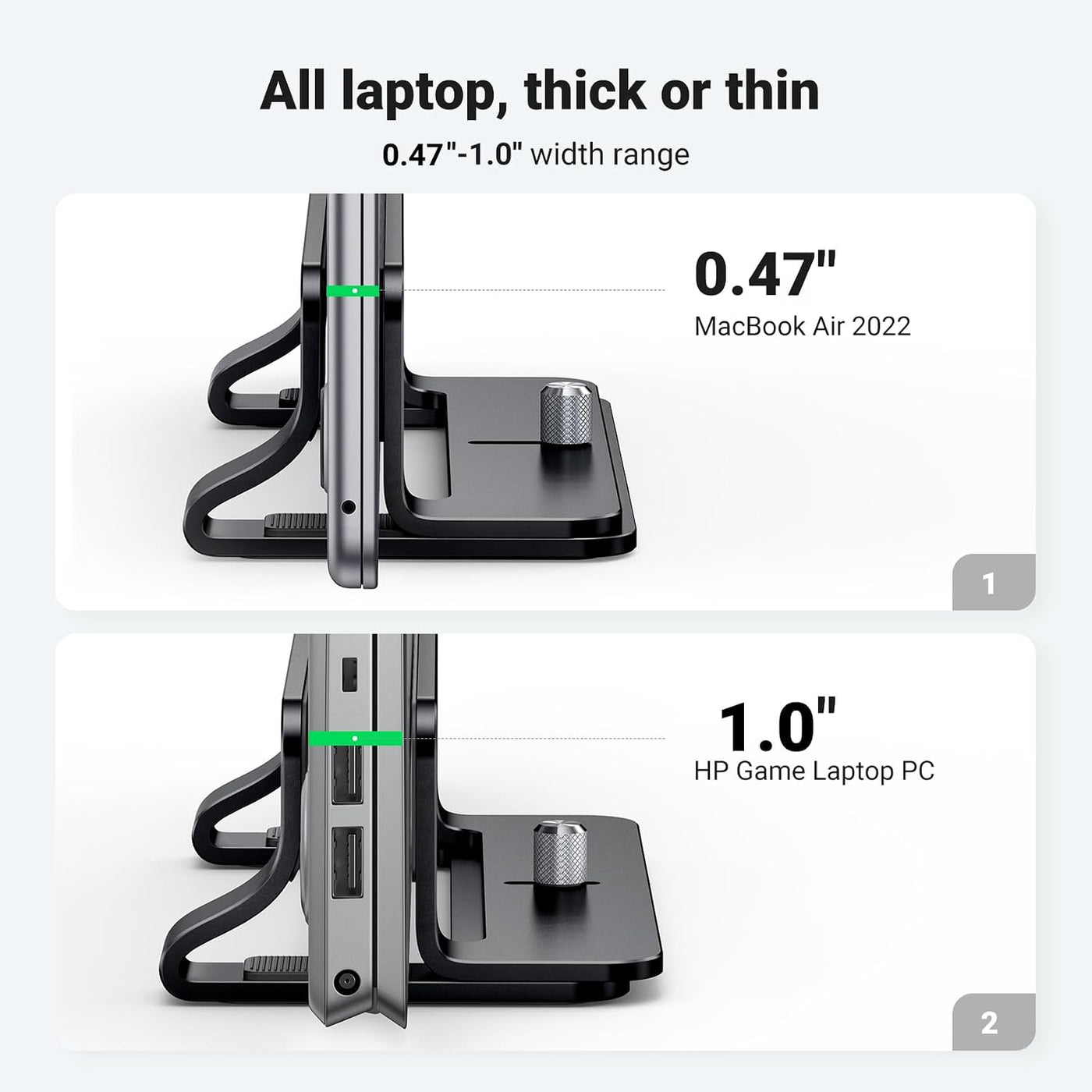 UGREEN Soporte vertical para laptop para escritorio compatible con...