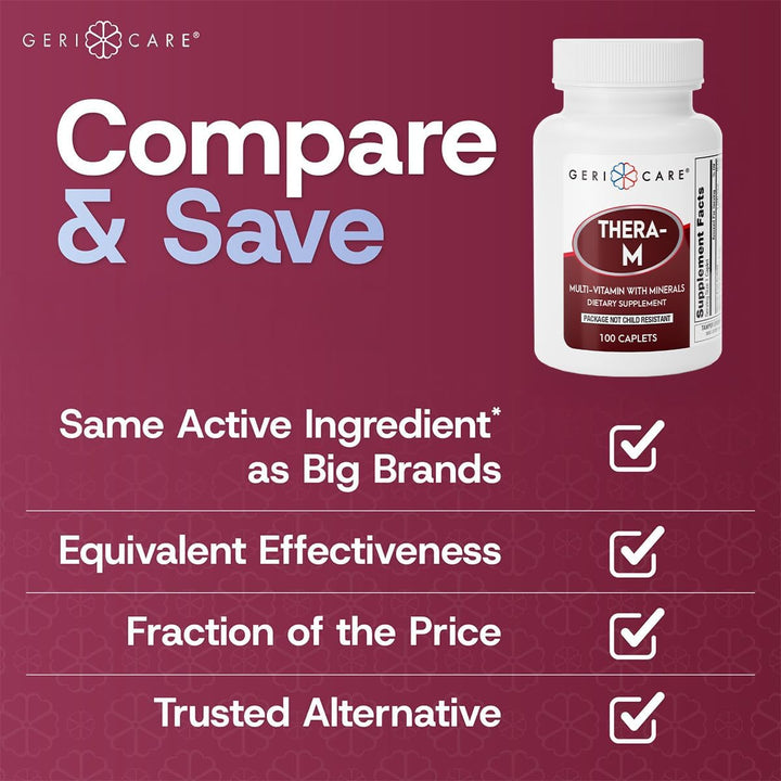 GeriCare Thera M - Cápsulas multivitamínicas, mezcla de vitaminas y...