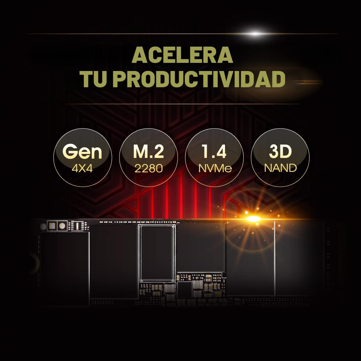 Silicon Power 2TB UD90 NVMe 4.0 Gen4 PCIe M.2 SSD R\/W hasta 5000\/...