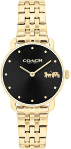 COACH Reloj de cuarzo para mujer Elliot 2H - Brazalete de acero inoxidable - Resistente al agua hasta 3 ATM/30 metros - Moda premium - Diseño clásico y minimalista para uso diario - Regalo para ella - 28 mm