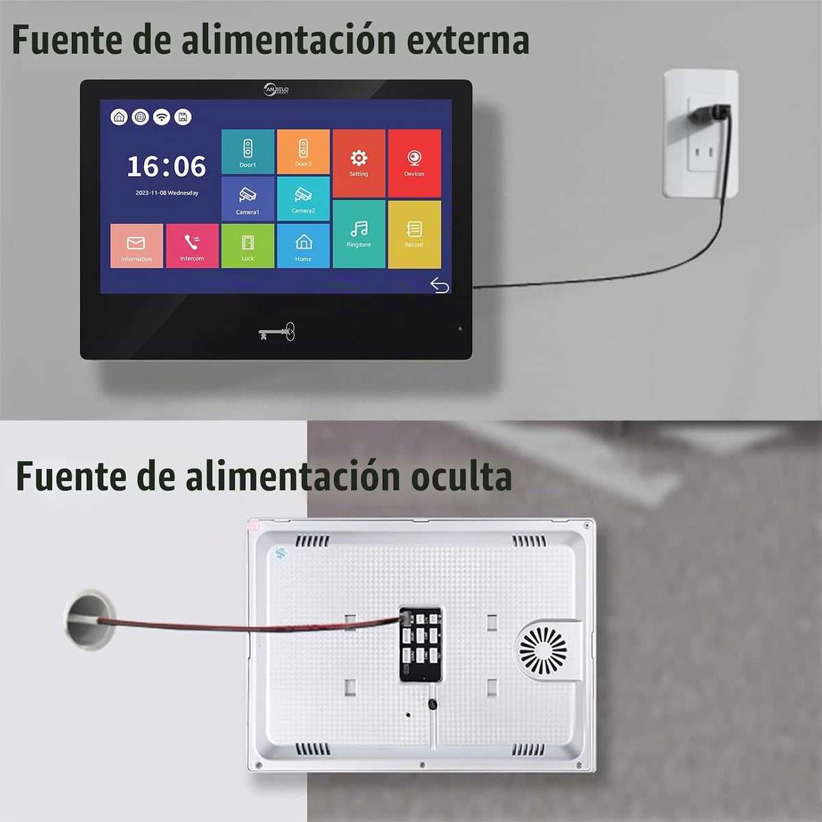 1080P con cable video puerta teléfono apartamento timbre sistema de