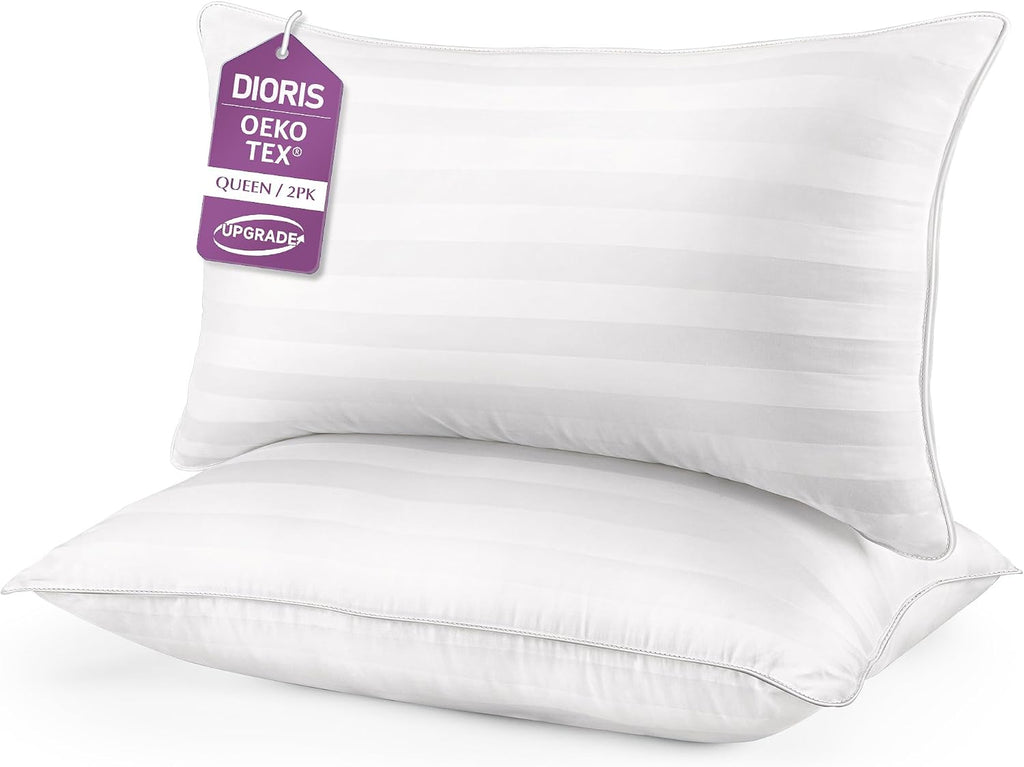 Juego de 2 almohadas Queen - Almohadas de cama para dormir