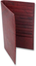 Cartera de 20 tarjetas para hombre, tarjetero largo de piel RFID, color