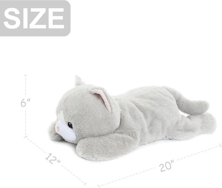 WEIGEDU Animal de Peluche de Gato con Peso con Ojos Bordados y Paqu...