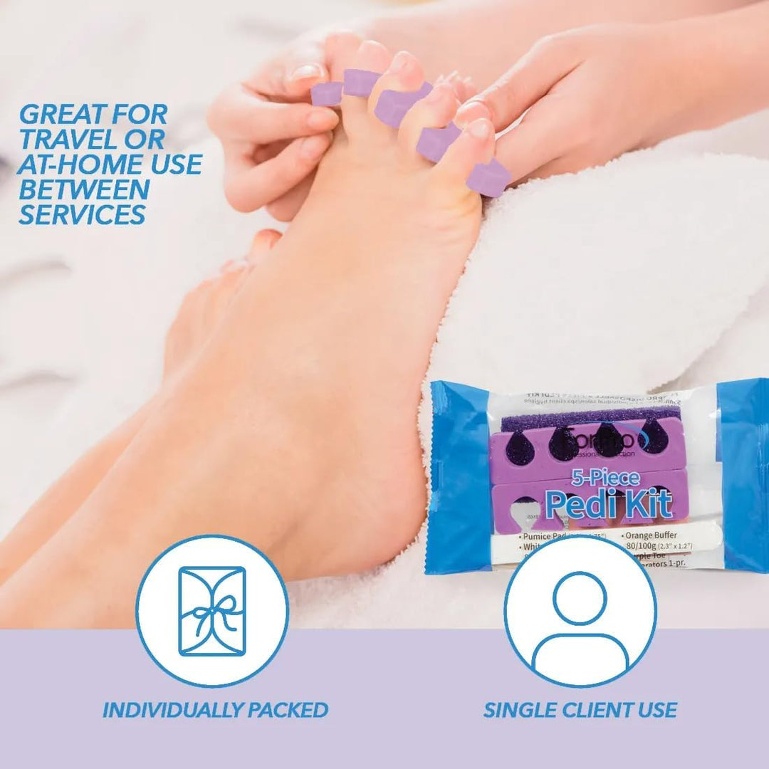 ForPro - Kit de 5 piezas de Pedi, 100 unidades, paquete individualm...