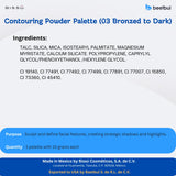 Kit de maquillaje Paleta de contorno Bissú + Puff de terciopelo + 2...