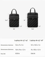 LUGGEX Funda Puffy para laptop de 13 a 14 pulgadas, fundas vertical...