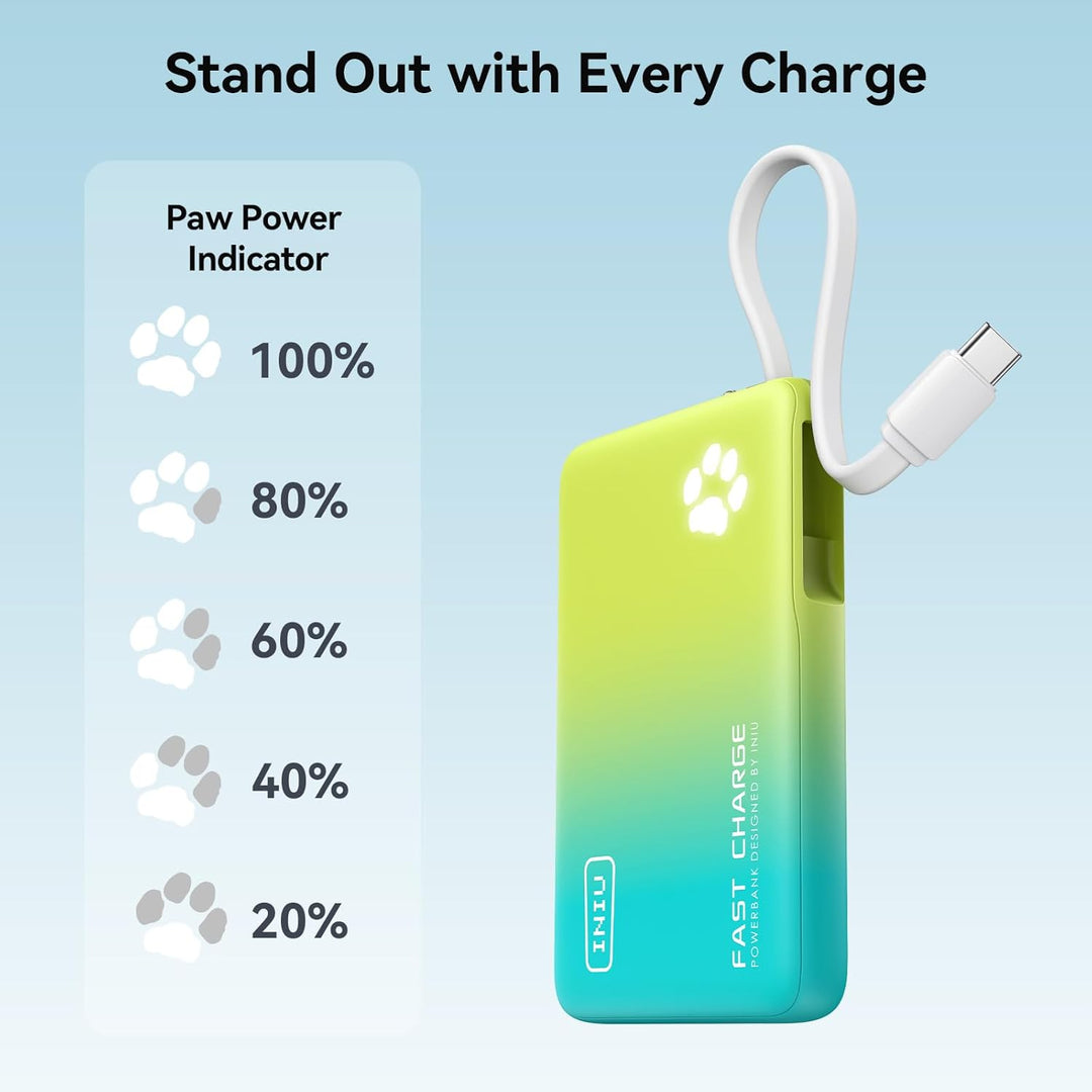 Cargador Portátil INIU, 45W PD Delgado 10000mAh Banco de Energía co...