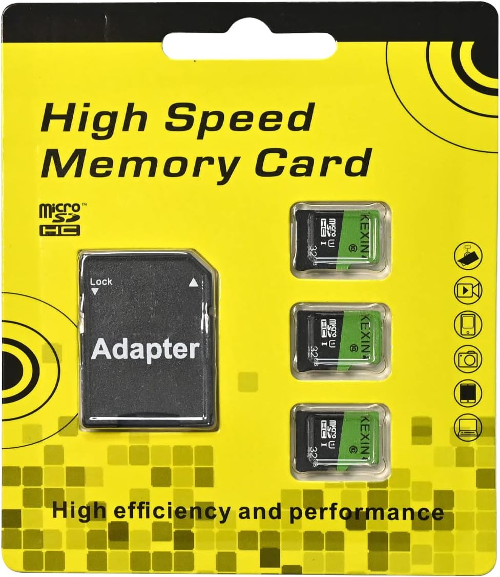 KEXIN Paquete de 3 tarjetas de memoria micro SD de 32 GB MicroSDHC...