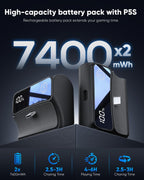 FASTSNAIL LED Display 7400mWh Battery Pack para PS5 DualSense Controller